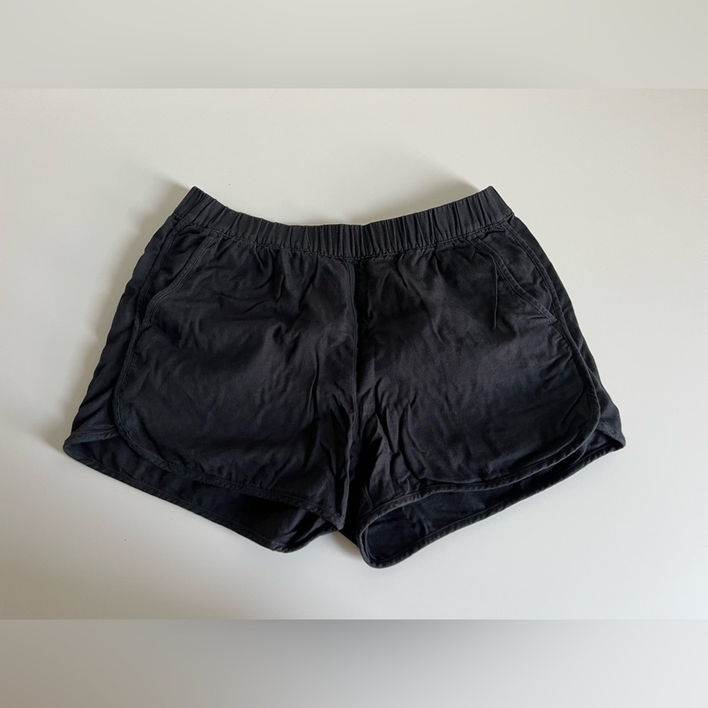 XS madewell pull on shorts elastic black pockets women’s size